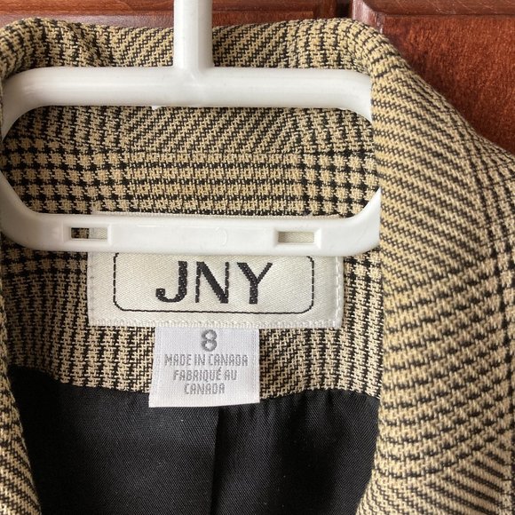 JNY Glen Plaid Cotton Blazer Sz 8 - Picture 2 of 5